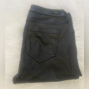 Liverpool Black Textured Women Jeggings/Jeans Sz 2/26